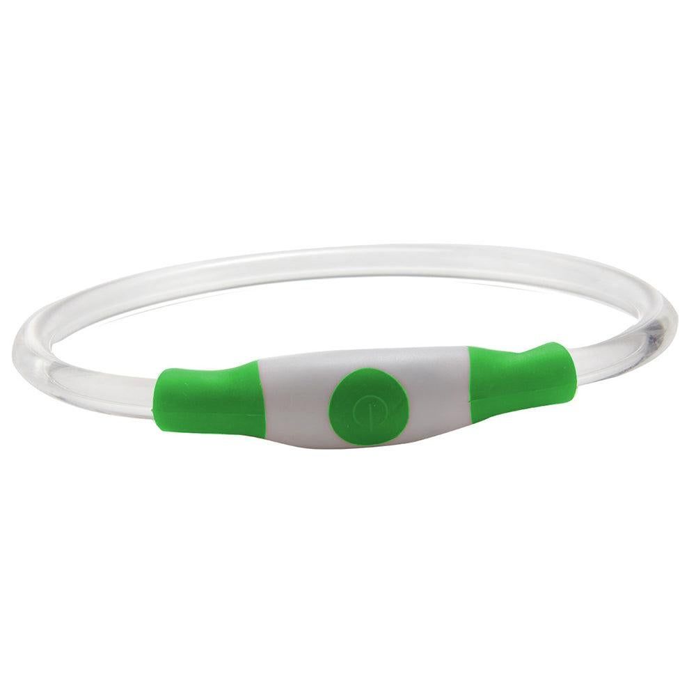 Light-Up Pet Dog Collars USB Rechargeable Pet Collar Adjustable Size Pet Collar Green - S - Image 3