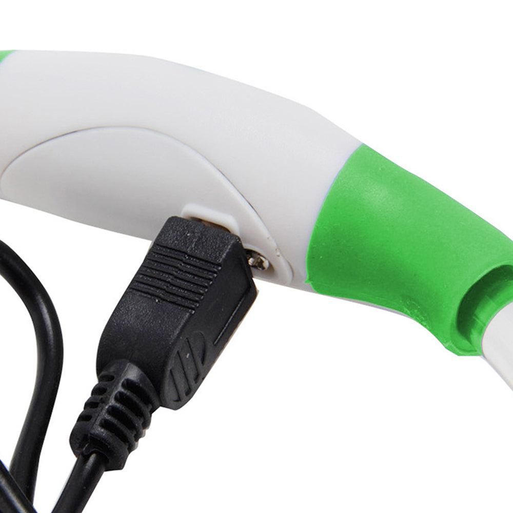 Light-Up Pet Dog Collars USB Rechargeable Pet Collar Adjustable Size Pet Collar Green - M - Image 6