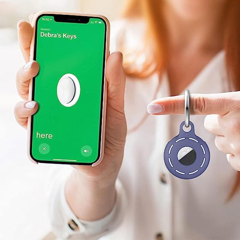 4Pcs For Apple Airtag Case Cover Anti-lost Keychain Ring Protective Case Style 1 - Image 3