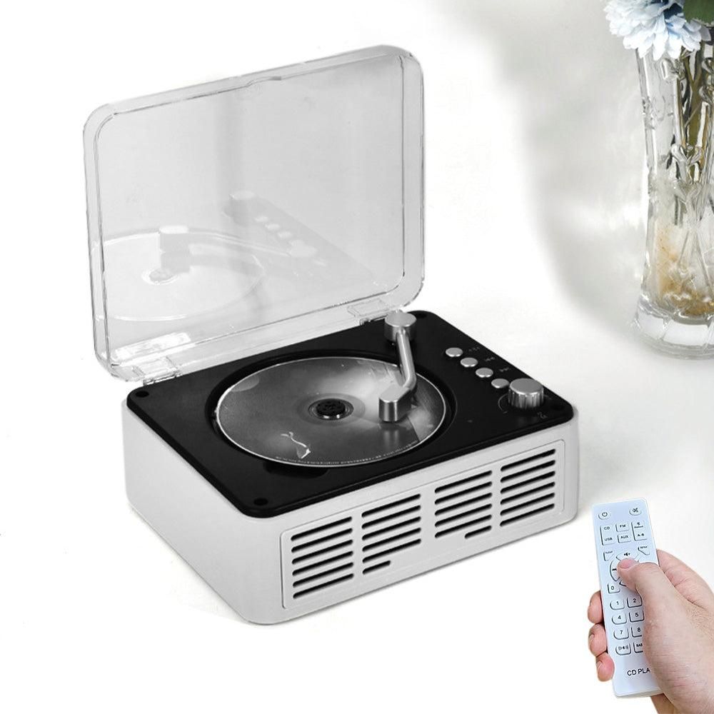 Retro CD Music Player with Bluetooth and FM Radio Multifunctional Home Audio System White - Image 1