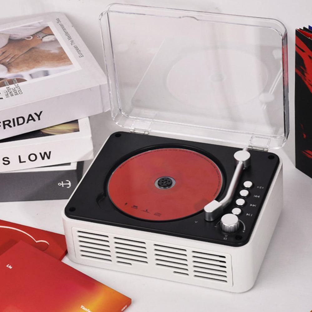 Retro CD Music Player with Bluetooth and FM Radio Multifunctional Home Audio System White - Image 4