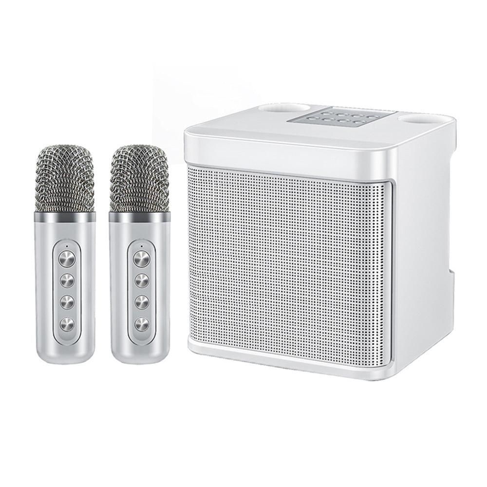 Portable Karaoke Machine with 2 Wireless Microphones Portable Bluetooth Speaker for Family Party Singing Black - Image 7