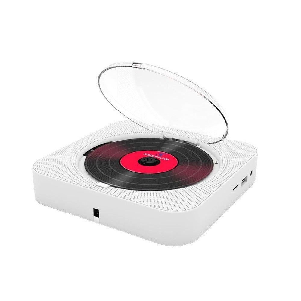 Wall-Mount Bluetooth CD Player LCD Display Music Player Home Audio Boombox White - Image 7