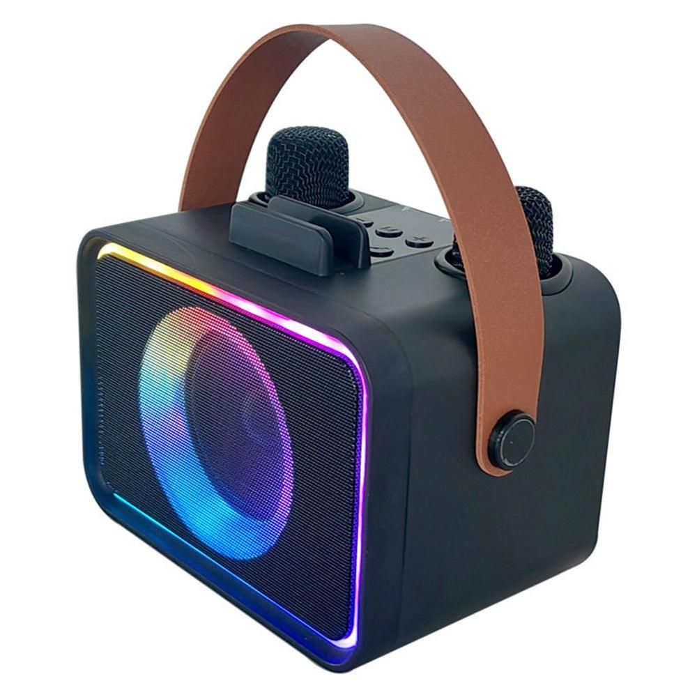 Mini Karaoke Machine Portable Bluetooth Speaker with 2 Wireless Mic - Image 4