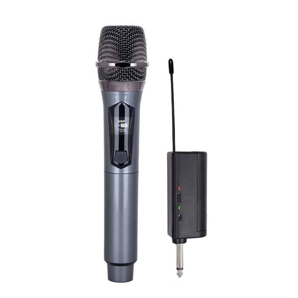 Plug and Play Wireless Microphone Rechargeable Karaoke Mic for Singing Speeches Events Gray - Image 2