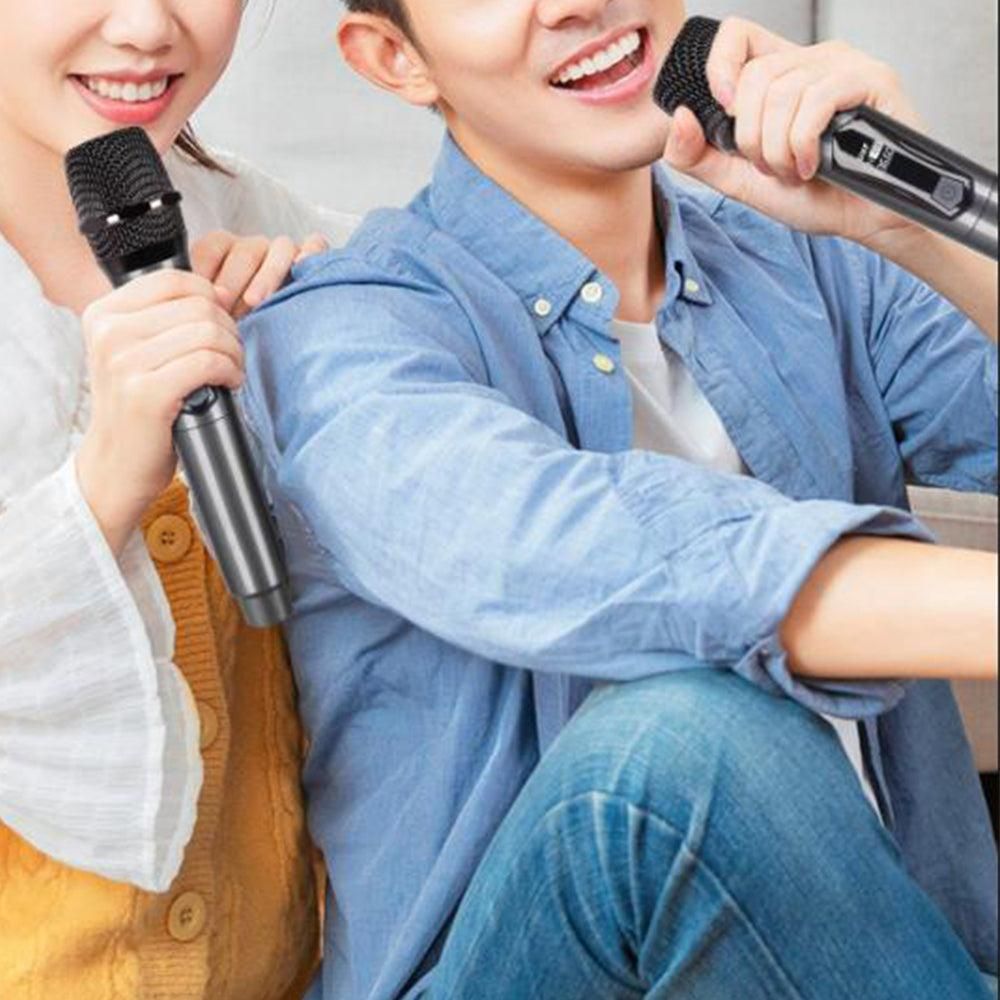 Plug and Play Wireless Microphone Rechargeable Karaoke Mic for Singing Speeches Events Gray - Image 3