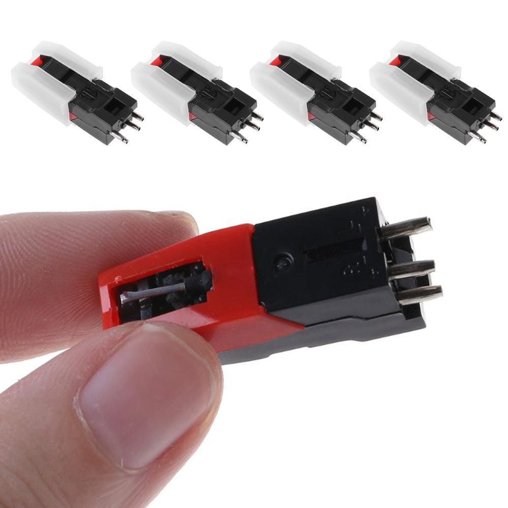 4Pcs Replacement Turntable Diamond Stylus Needle for LP Record Player Phono Ceramic Cartridge - Image 1