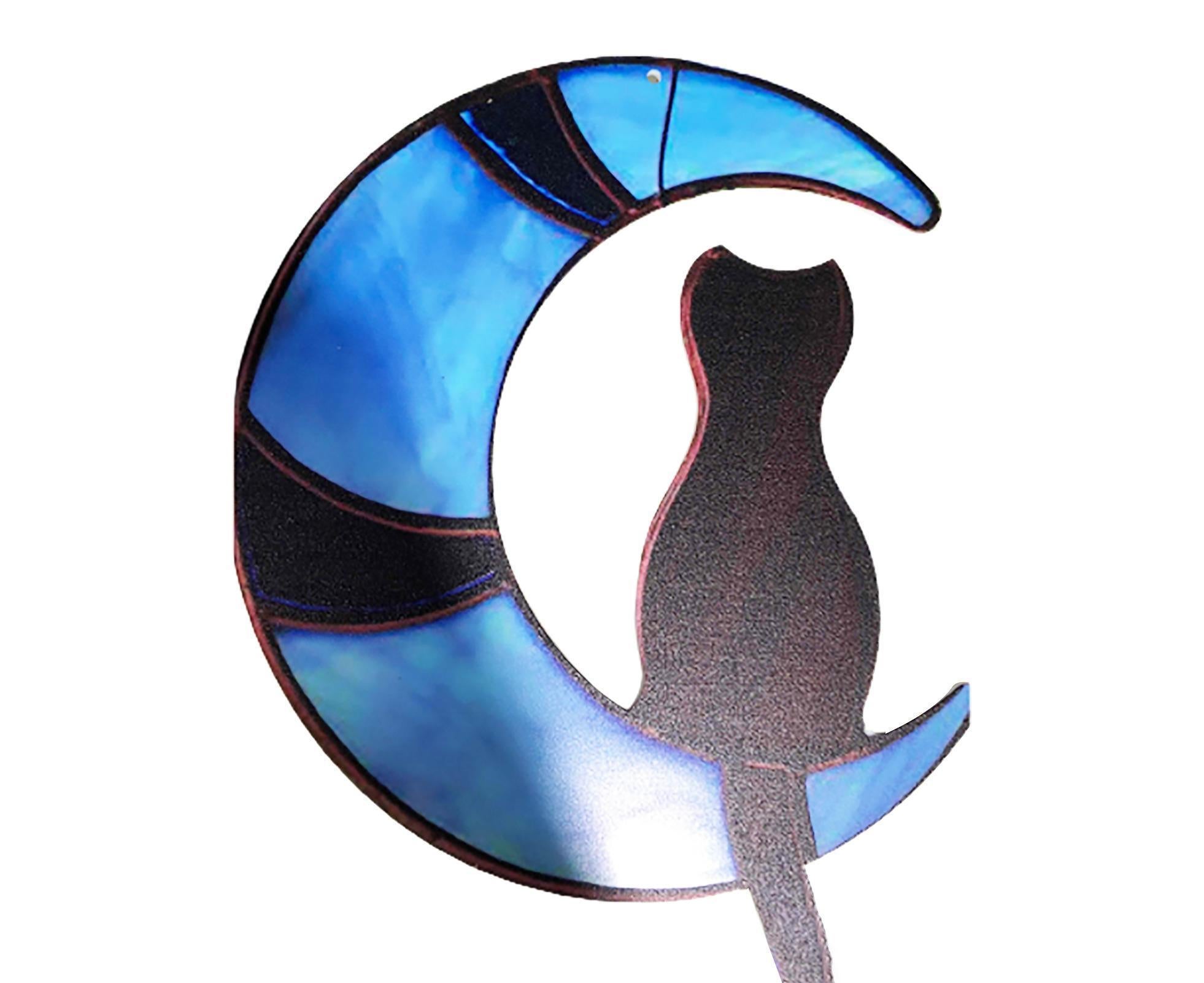 Moon Cats Suncatcher-Blue M - Image 1