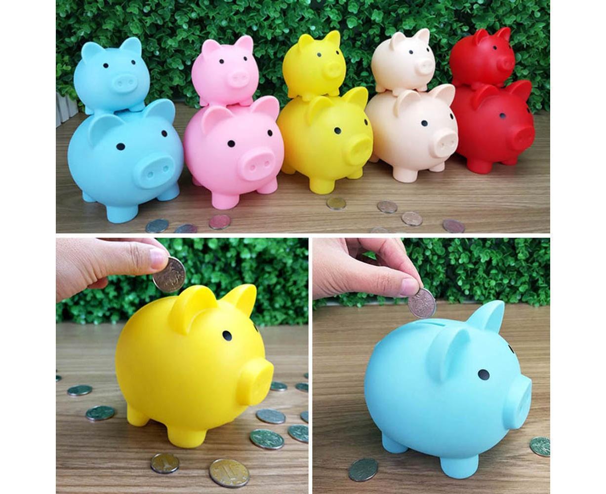 Christmas Cartoon Pig Shaped Money Saving Box Bank Coins Storage Case Home Decor-Yellow L - Image 7