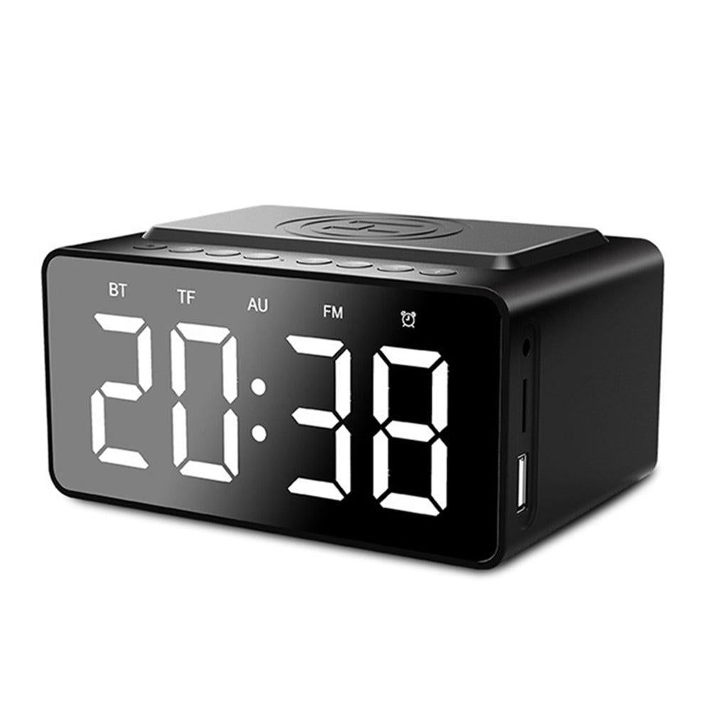 Wireless Charging Bluetooth Speaker with LED Digital Alarm Clock and FM Radio - Image 1