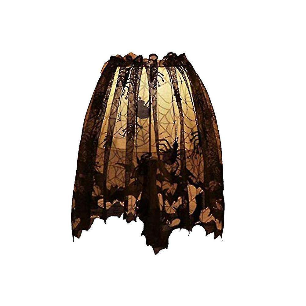 2pcs Halloween Decoration Spider Web Table Lampshade Door Curtain For Party Decor - Image 1