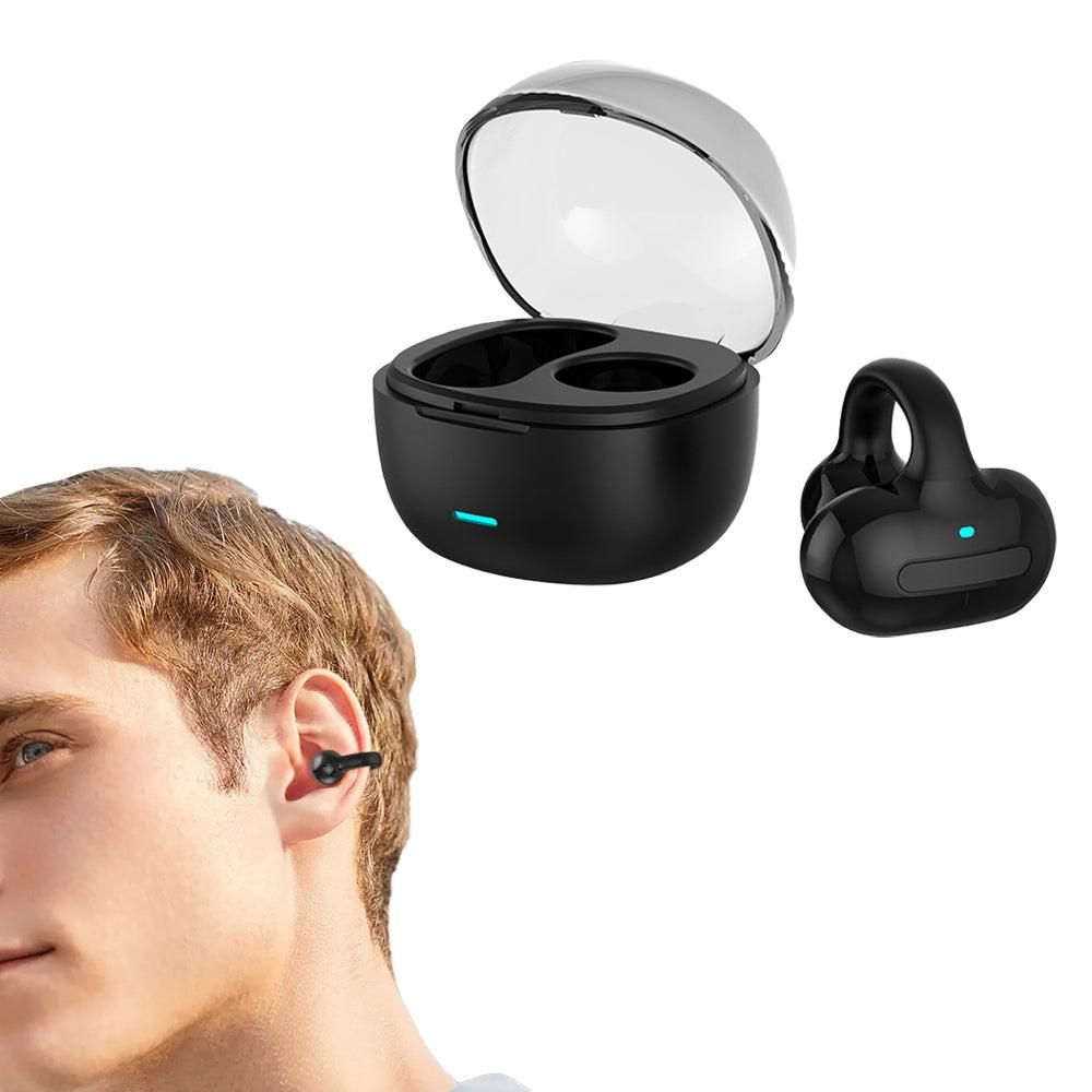 MG8 Wireless Bluetooth 5.2 Single Earphone Ear-clip Headphones TWS Sports Earbuds with Charging Case Black - Image 1