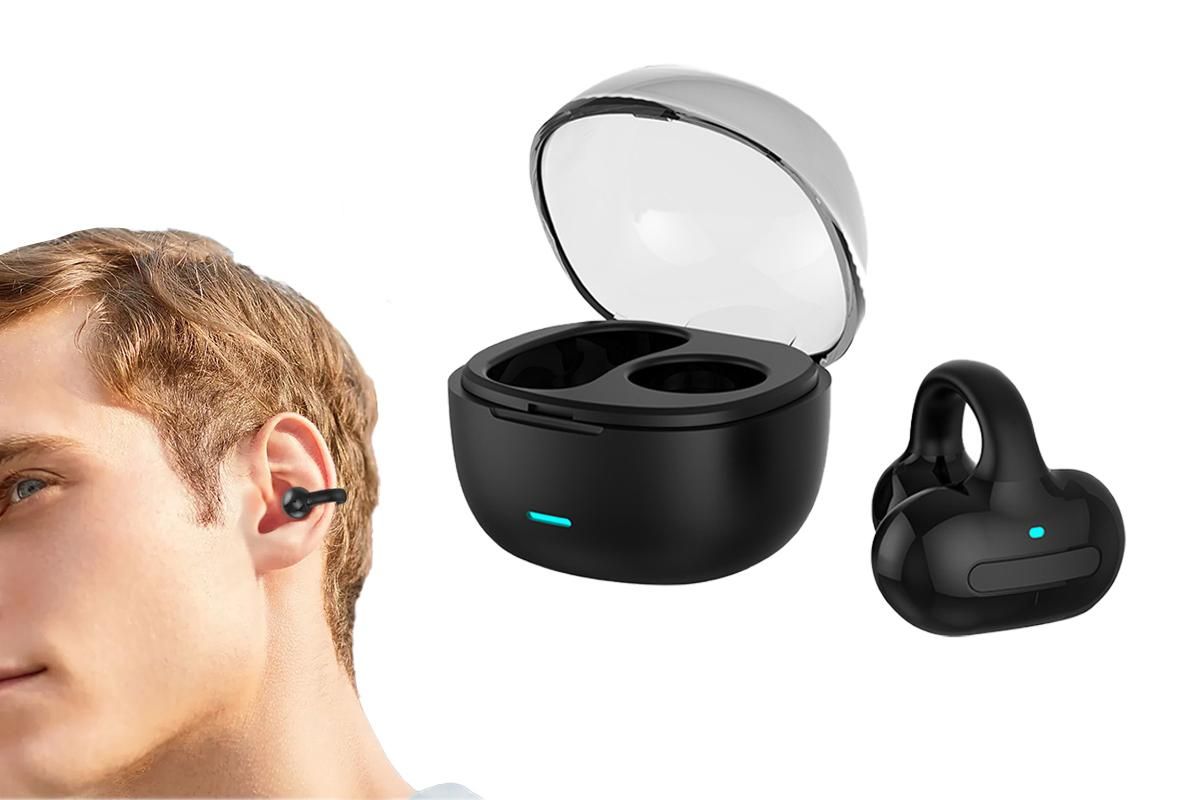 MG8 Wireless Bluetooth 5.2 Single Earphone Ear-clip Headphones TWS Sports Earbuds with Charging Case Black - Image 6