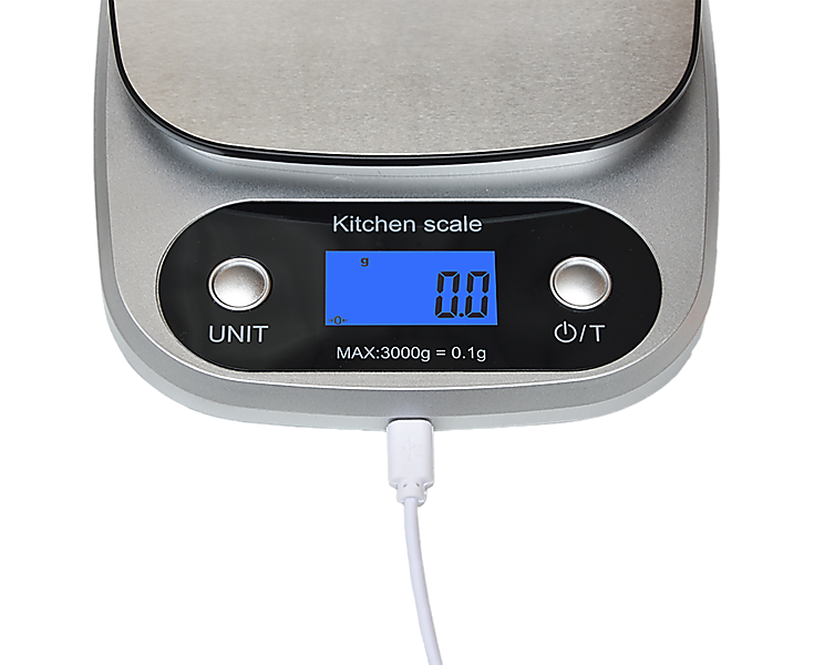 0.1g High Precision Kitchen Scale Rechargable Food Scale Digital 3KG One Size - Image 3