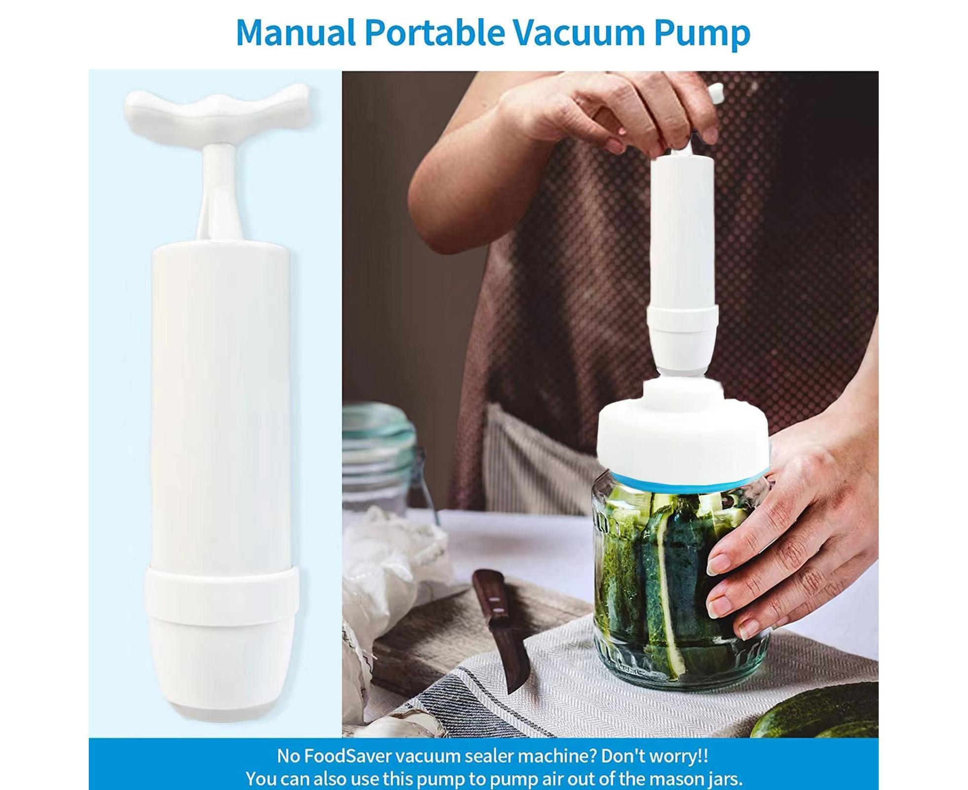 Food Storage Jar Sealing Machine - Manual Air Pump - White - Image 2