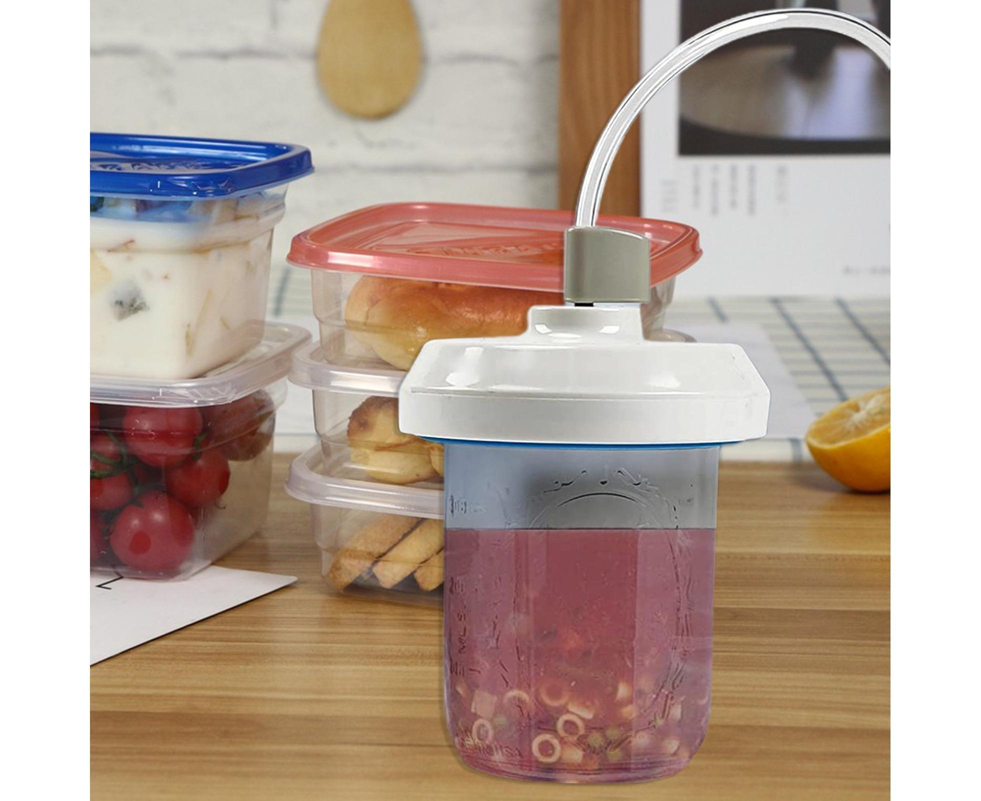 Food Storage Jar Sealing Machine - Manual Air Pump - White - Image 4
