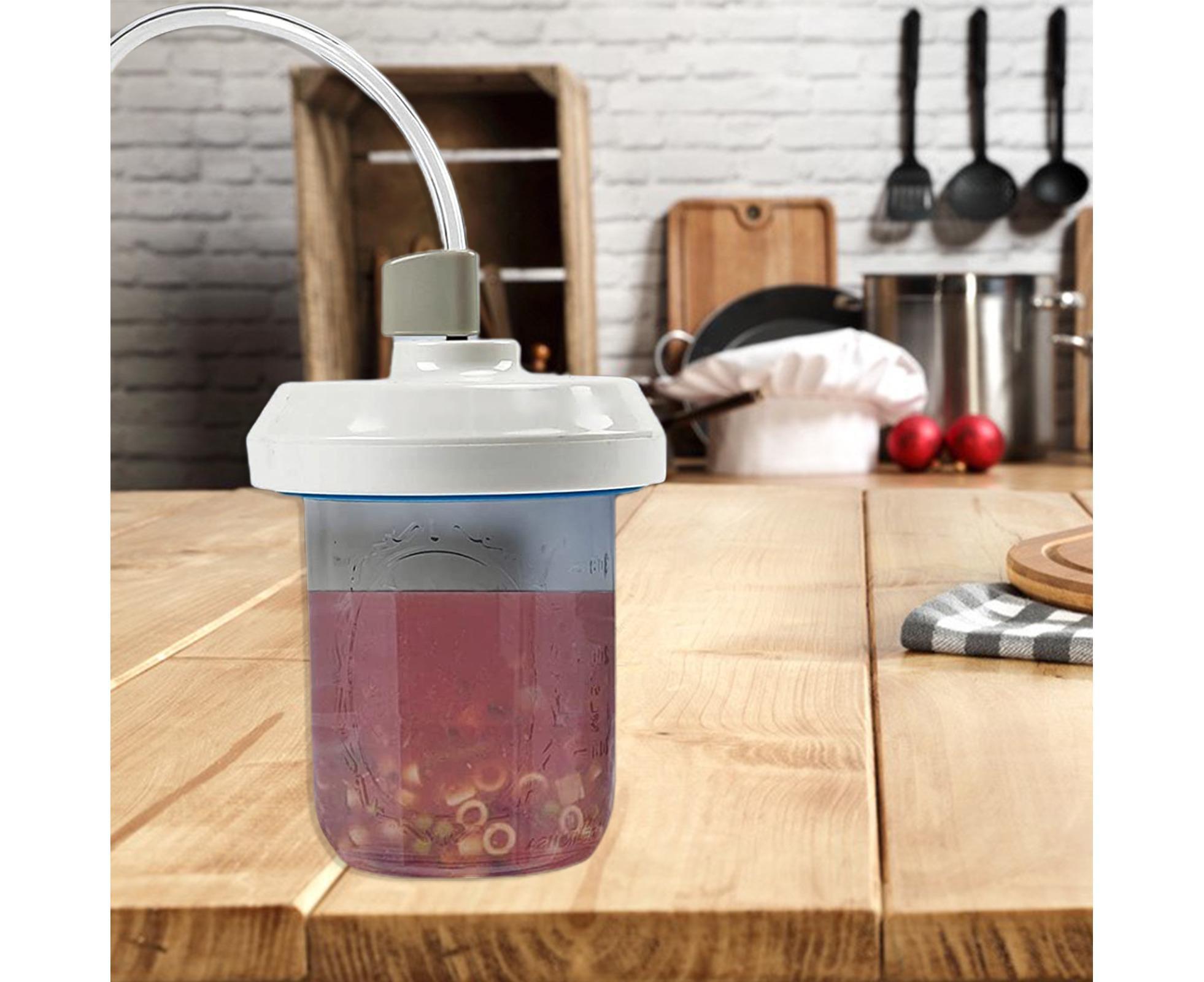Food Storage Jar Sealing Machine - Manual Air Pump - White - Image 7