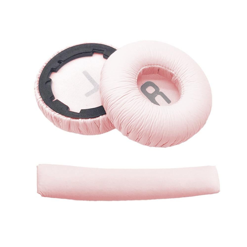 Replacement Snap-On Ear Pads Headband Set Compatible with JBL Tune 600BT / T520BT / T510BT / T500BT / T450BT Pink - Image 1
