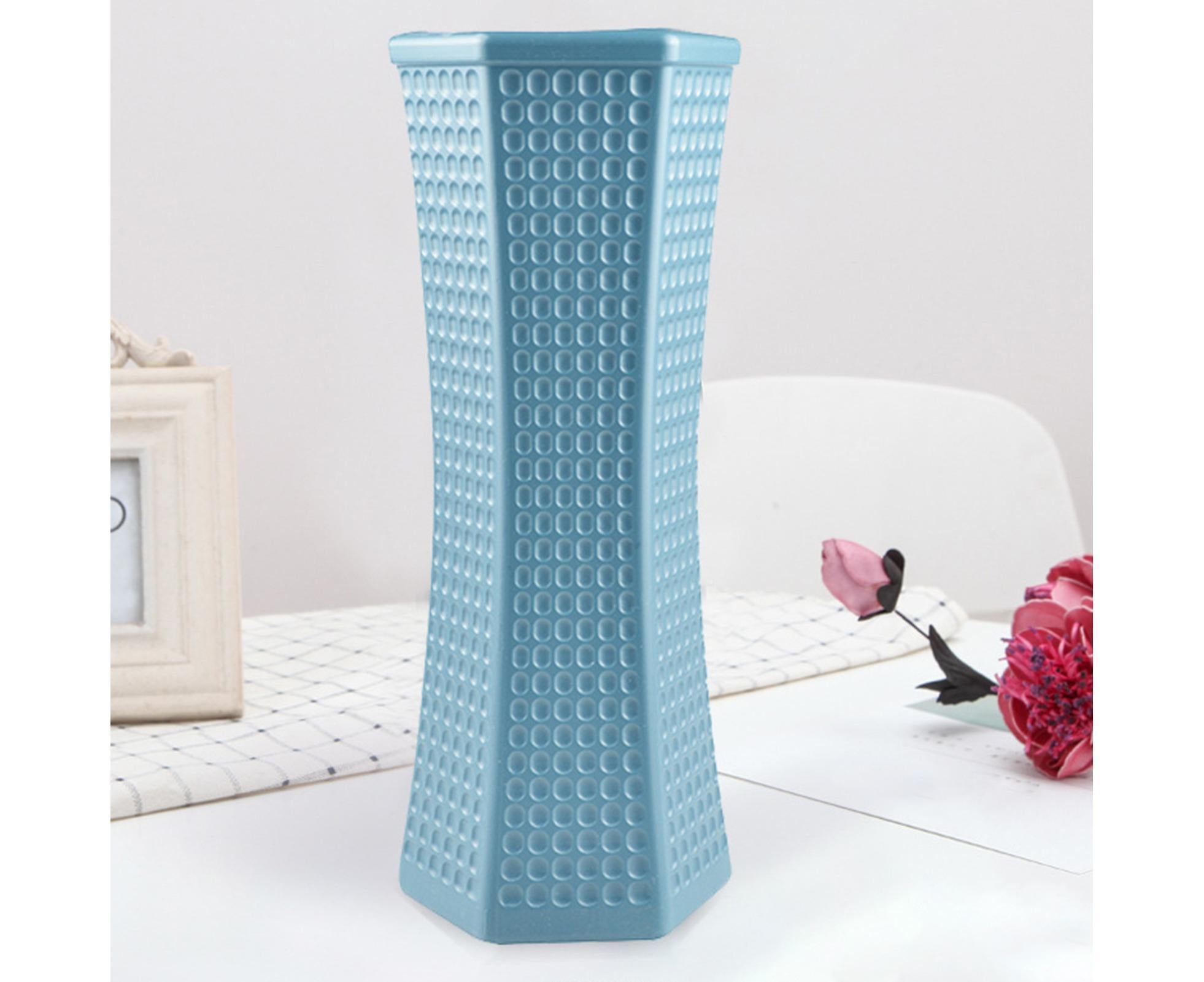 Geometric Decorative Vase-Blue - Image 3