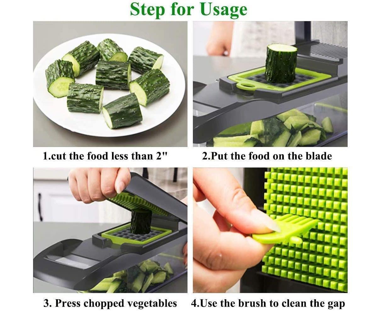 Vegetable Chopper - Mandoline Slicer - Black - Image 4