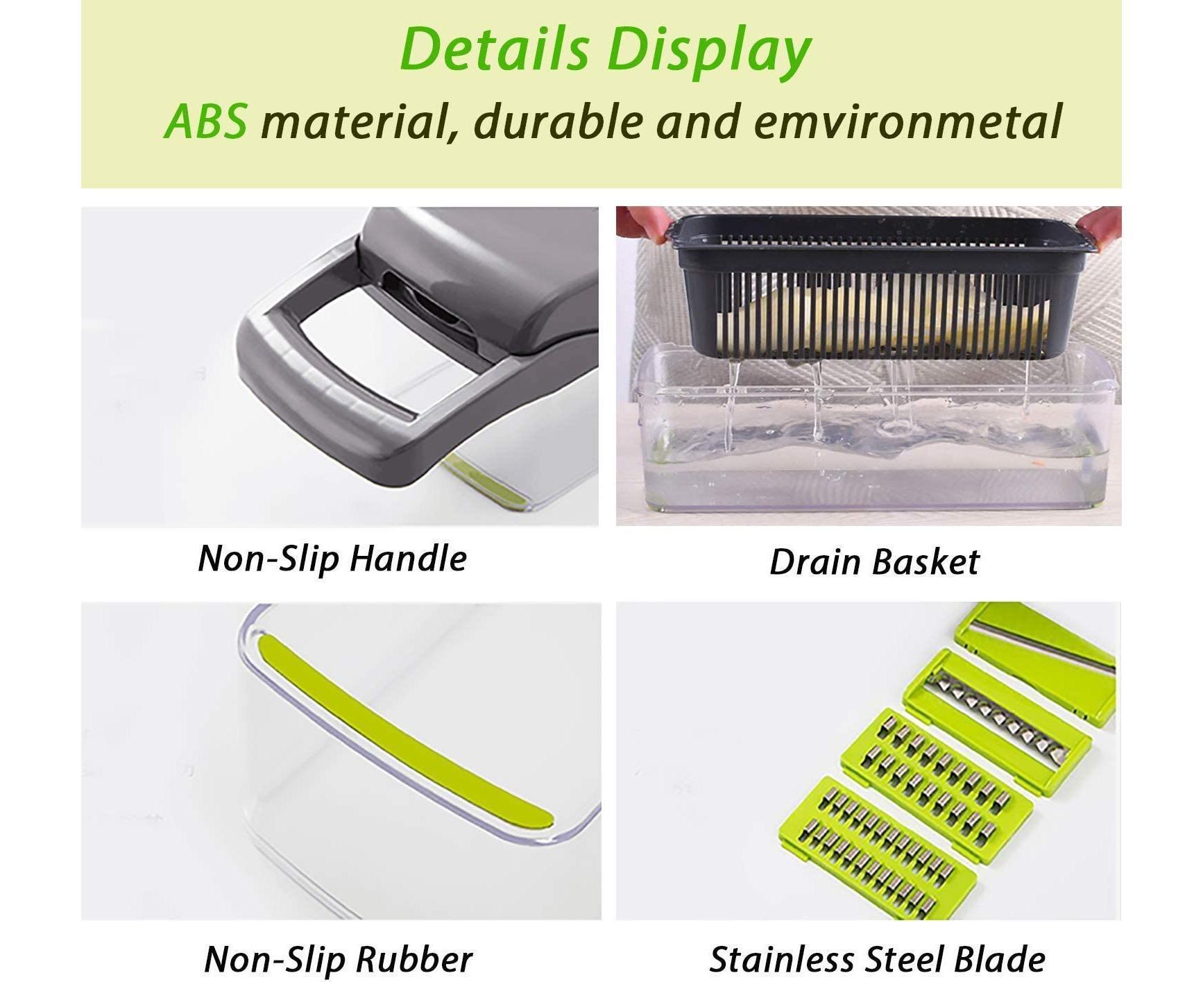Vegetable Chopper - Mandoline Slicer - Black - Image 5