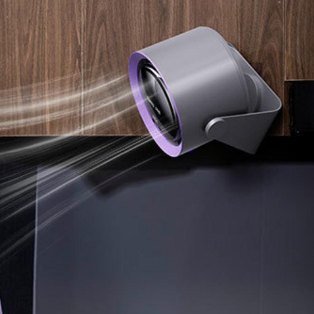 Digital Display Desk Fan Air Circulator Quiet Fan 100 Speeds Adjustable Table Fan for Camping Office Dorm Grey - Image 4