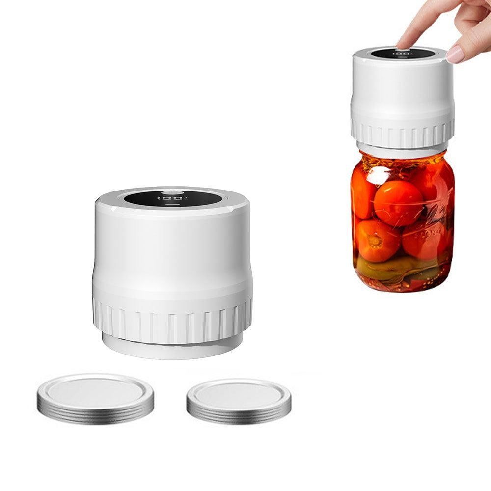 Automatic Vacuum Sealer Kit for Regular Mason Jars Rechargeable Electric Sealer with 10 Sealing Lids Black - Image 5