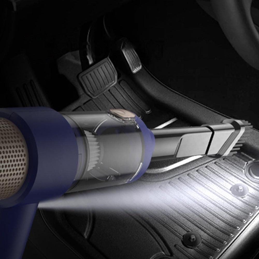 4-in-1 Handheld Car Vacuum Cleaner Portable Cordless Air Duster with LED Light for Car Home Office Blue - Image 8