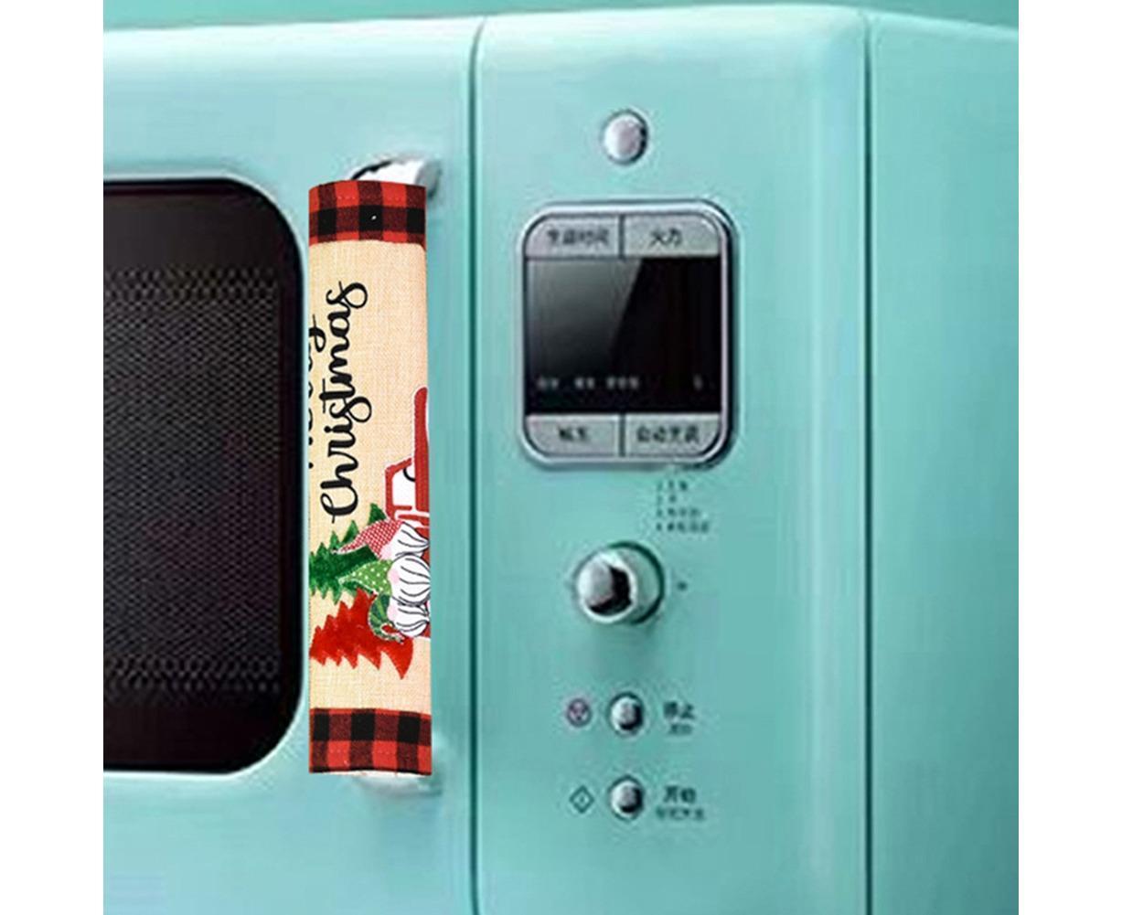 3Pcs Christmas Refrigerator Microwave Oven Door Handle Cover Sleeve Decoration - Image 4