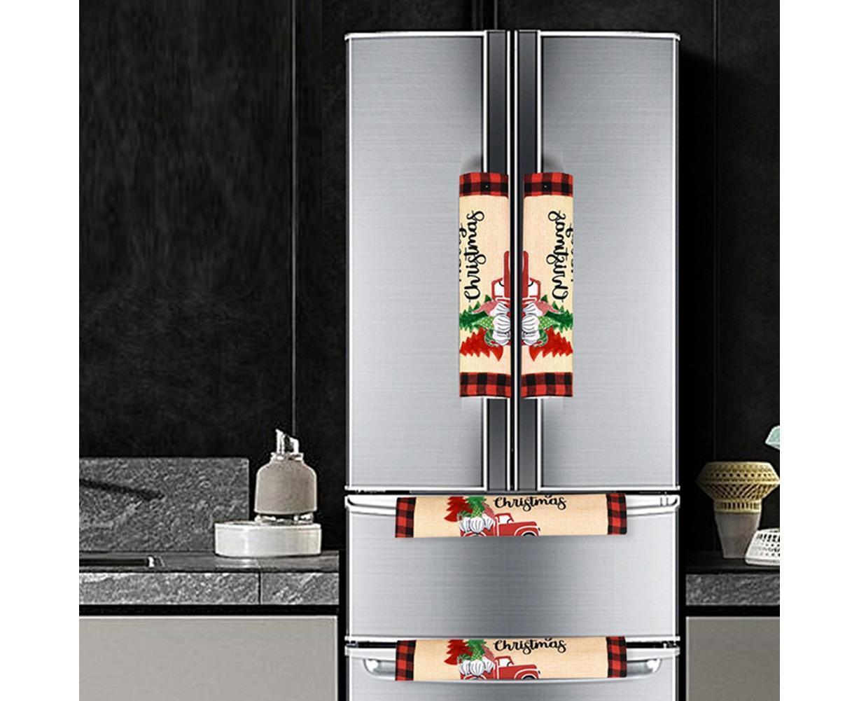 3Pcs Christmas Refrigerator Microwave Oven Door Handle Cover Sleeve Decoration - Image 7