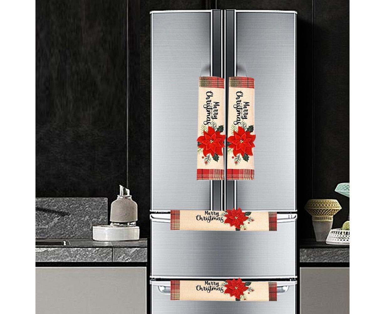 3Pcs Christmas Refrigerator Microwave Oven Door Handle Cover Sleeve Decoration - Image 8