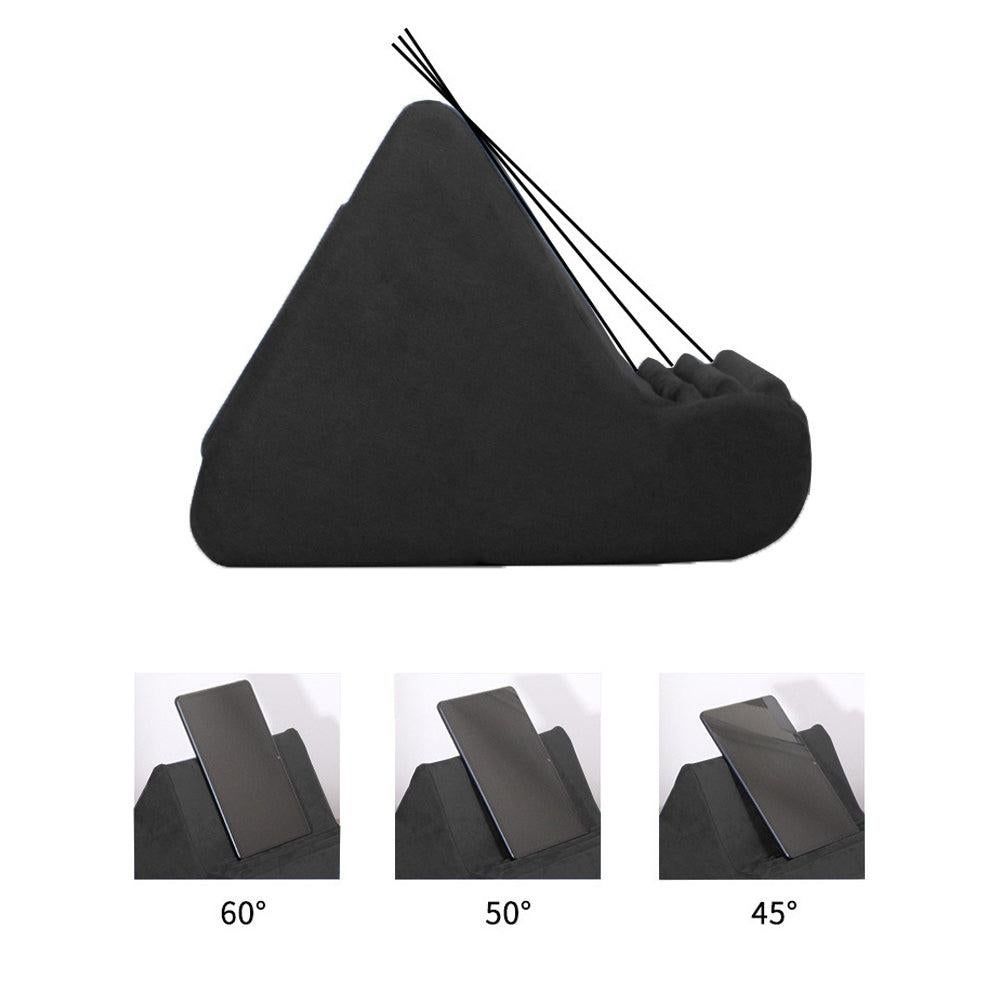 Multi-Angle Tablet Holder Compatible with iPads Lazy Holder Stand for Bed and Desk with 2 Pockets Black - Image 3