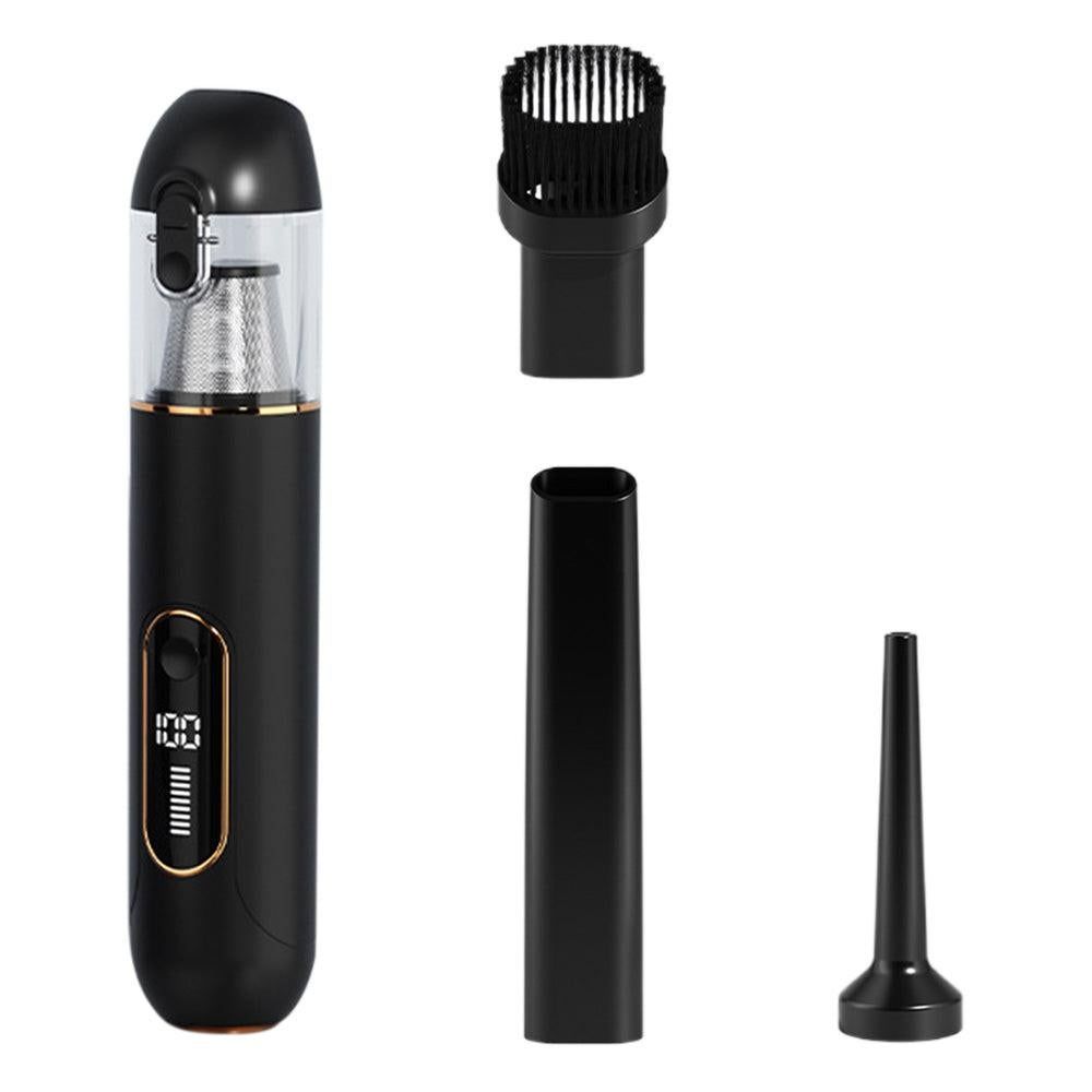2-Mode Adjustable Cordless Handhtaeld Vacuum Cleaner Set Portable Digital Display Dust Cleaner for Car Home Black - Image 3