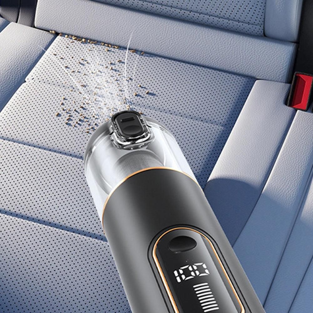 2-Mode Adjustable Cordless Handhtaeld Vacuum Cleaner Set Portable Digital Display Dust Cleaner for Car Home Black - Image 6