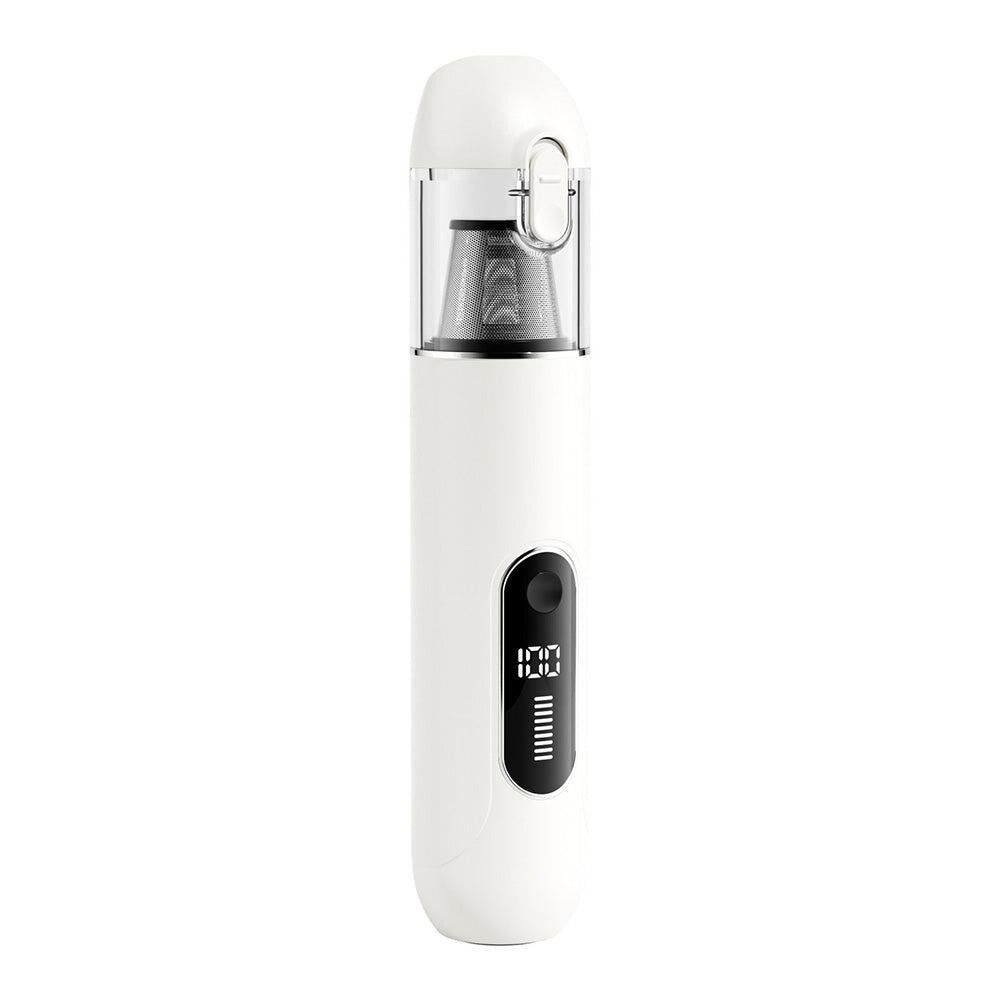 2-Mode Adjustable Cordless Handhtaeld Vacuum Cleaner Set Portable Digital Display Dust Cleaner for Car Home White - Image 2