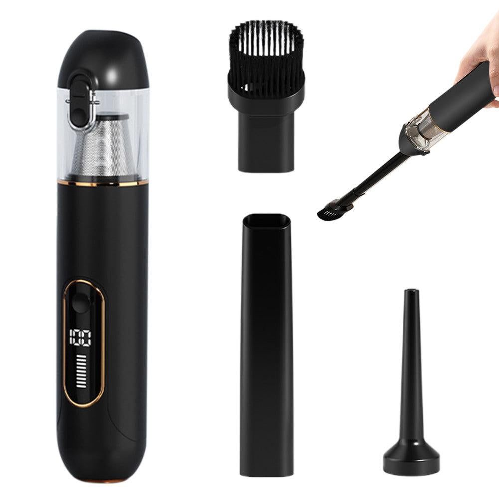 2-Mode Adjustable Cordless Handhtaeld Vacuum Cleaner Set Portable Digital Display Dust Cleaner for Car Home Grey - Image 6