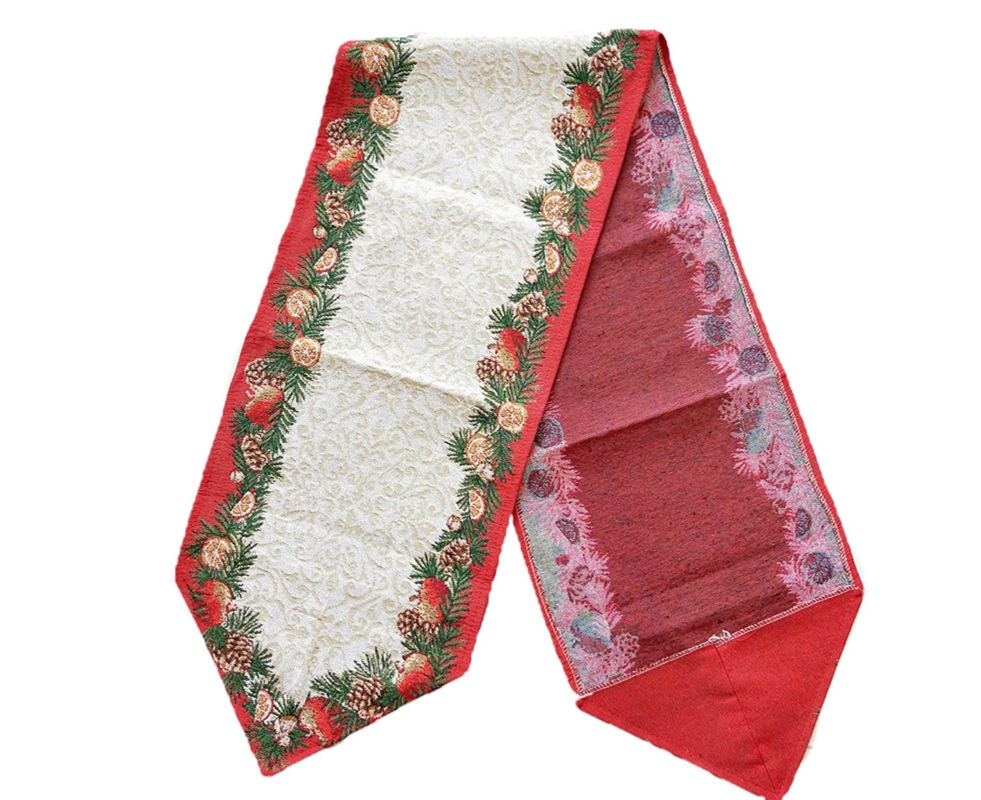 Xmas Table Runner Anti-shrink Tear Resistant Polyester Cotton-A - Image 3