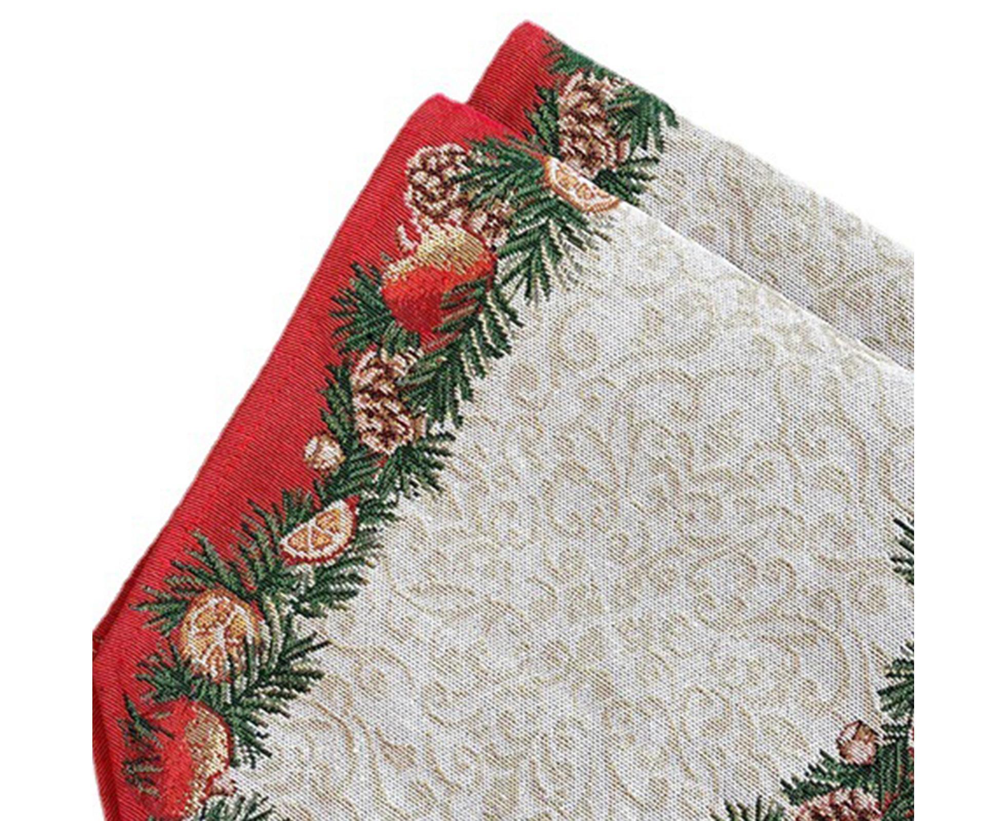Xmas Table Runner Anti-shrink Tear Resistant Polyester Cotton-A - Image 4