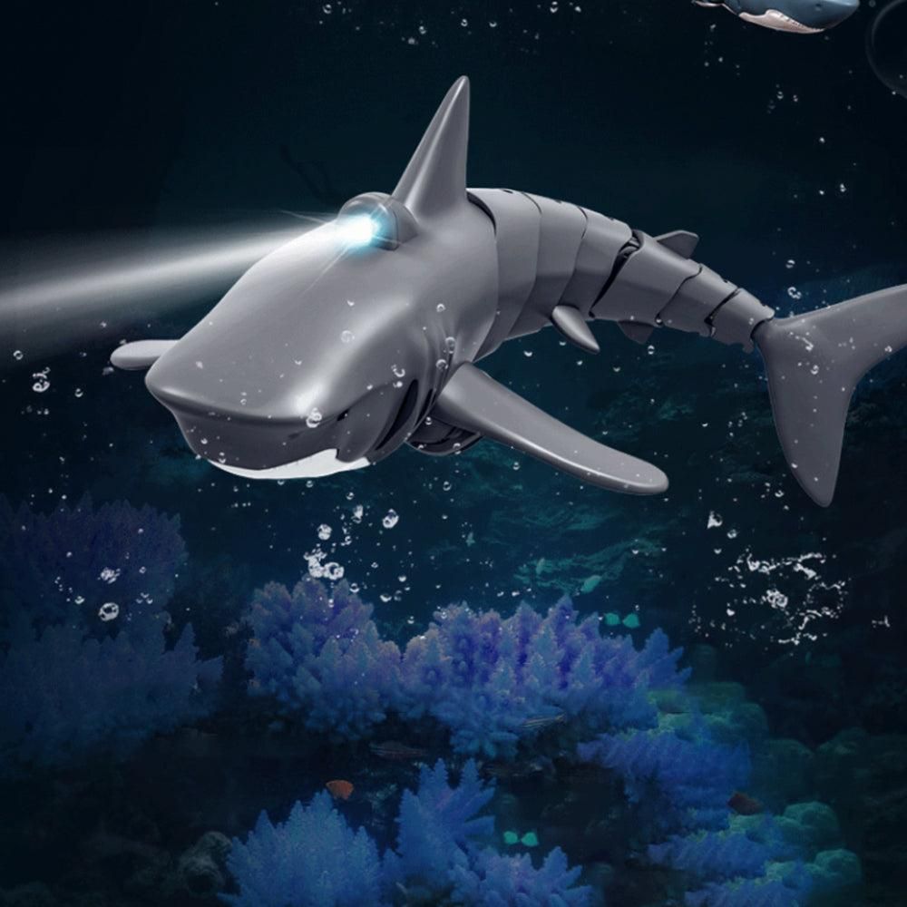 2.4G Remote Control Shark Toy RC Simulation Shark for Swimming Pool Gray - Image 2