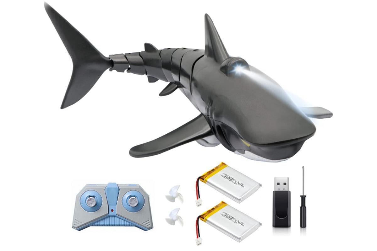 2.4G Remote Control Shark Toy RC Simulation Shark for Swimming Pool Gray - Image 6