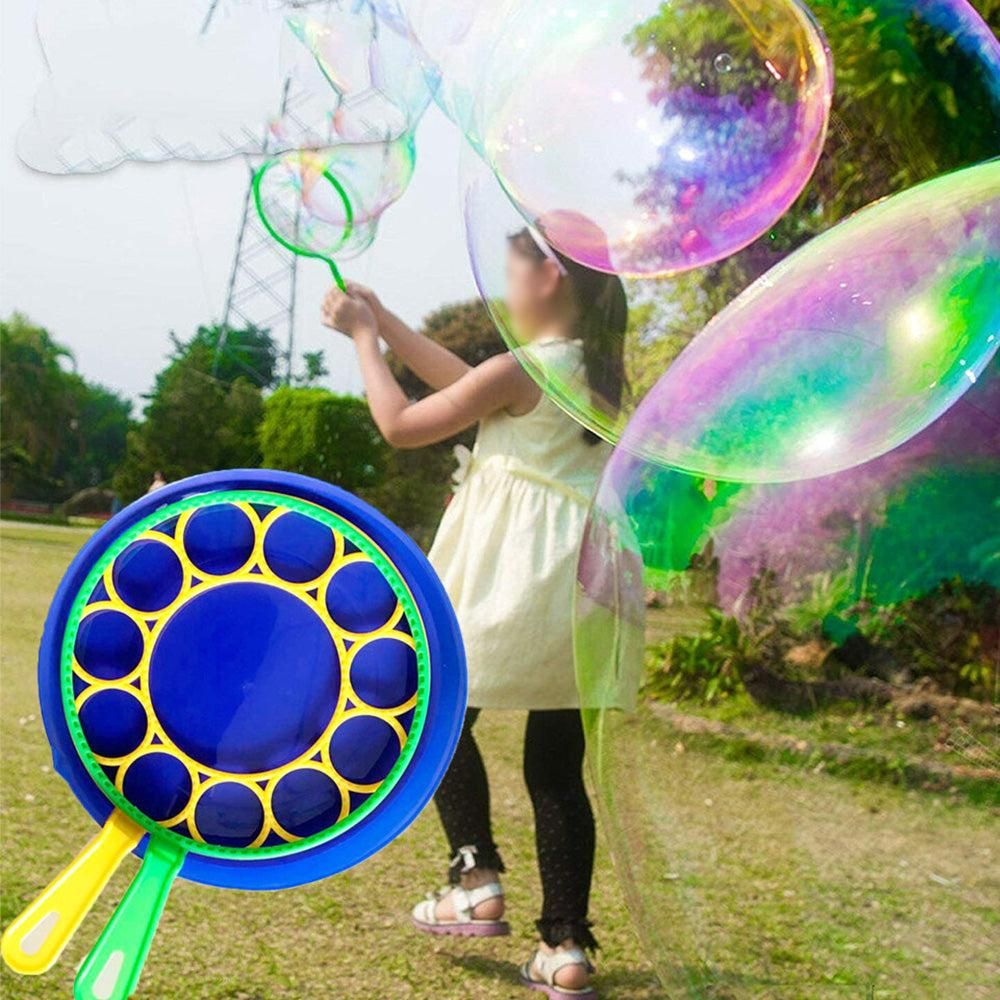 Big Bubble Wands Set - Giant Bubble Kit with Wand Blower and Tray - Image 2
