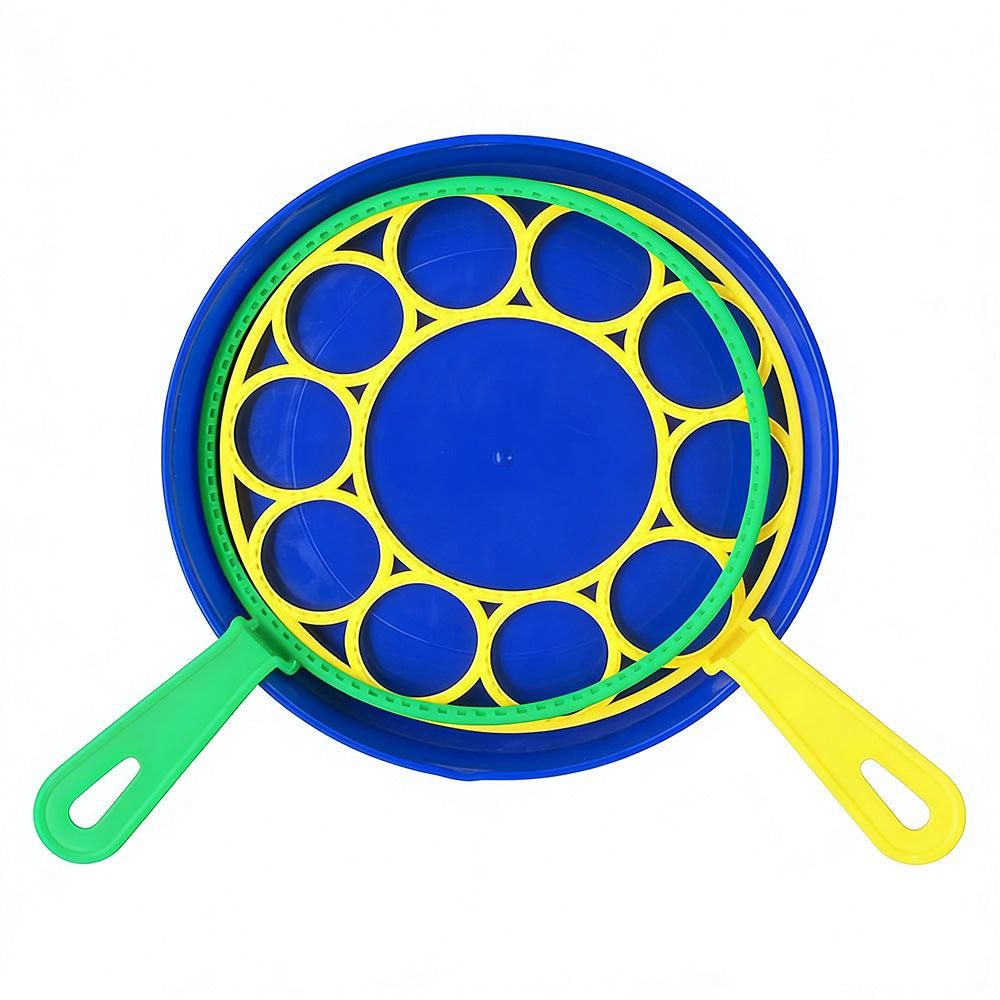 Big Bubble Wands Set - Giant Bubble Kit with Wand Blower and Tray - Image 5