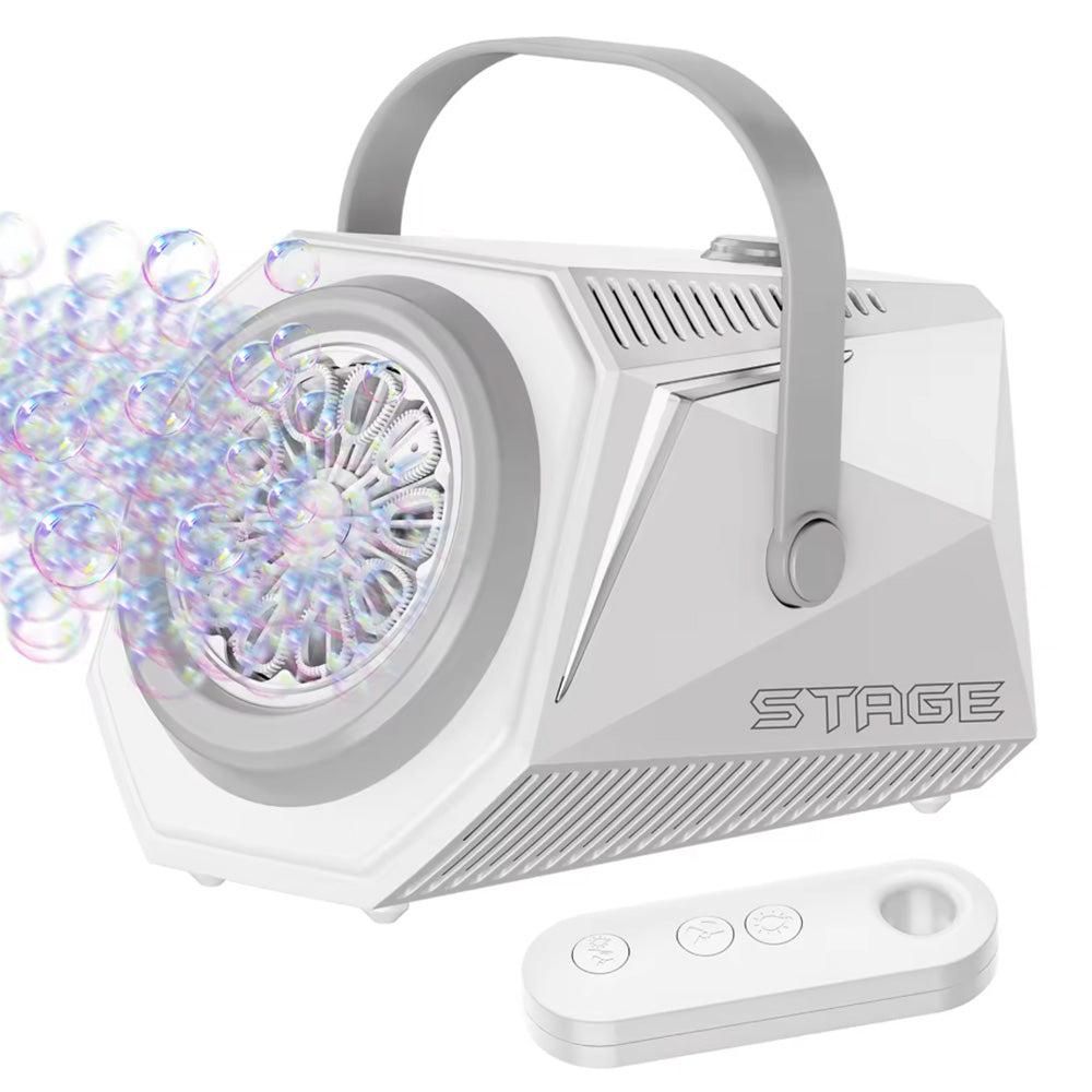 Bubble Machine Automatic Minute Big Bubbles Blower Maker for Outdoor Birthday Parties White - Image 1