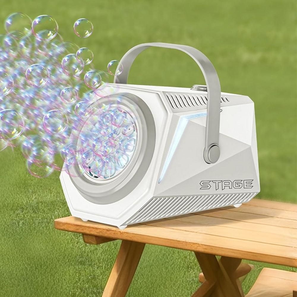 Bubble Machine Automatic Minute Big Bubbles Blower Maker for Outdoor Birthday Parties White - Image 2