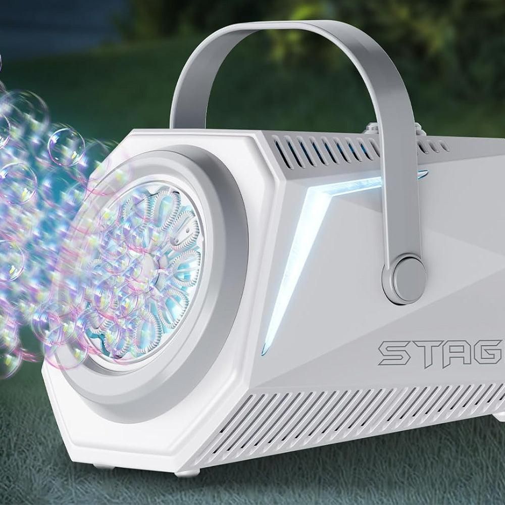 Bubble Machine Automatic Minute Big Bubbles Blower Maker for Outdoor Birthday Parties White - Image 8