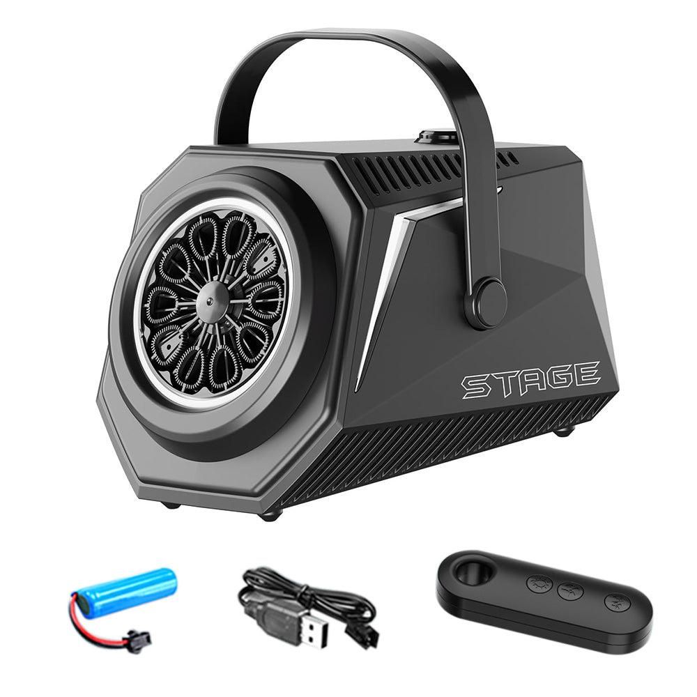 Bubble Machine Automatic Minute Big Bubbles Blower Maker for Outdoor Birthday Parties Black - Image 3