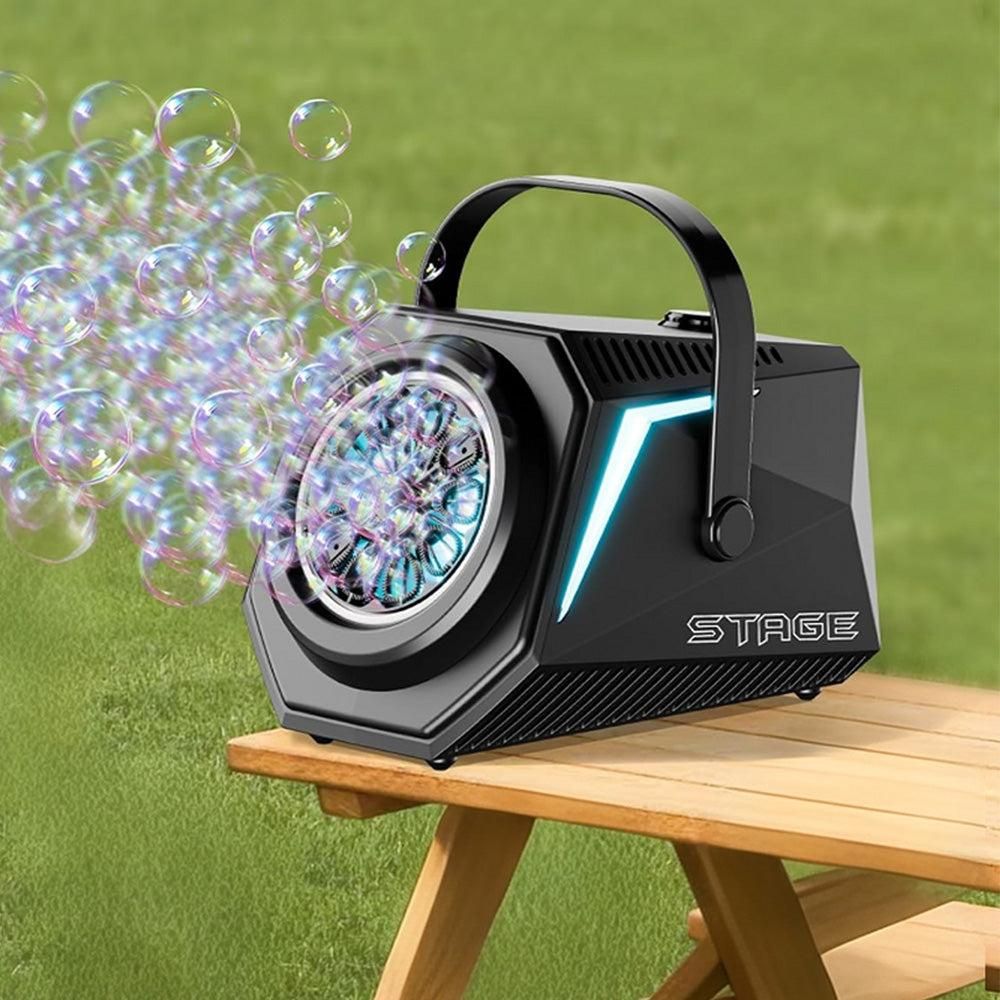 Bubble Machine Automatic Minute Big Bubbles Blower Maker for Outdoor Birthday Parties Black - Image 5