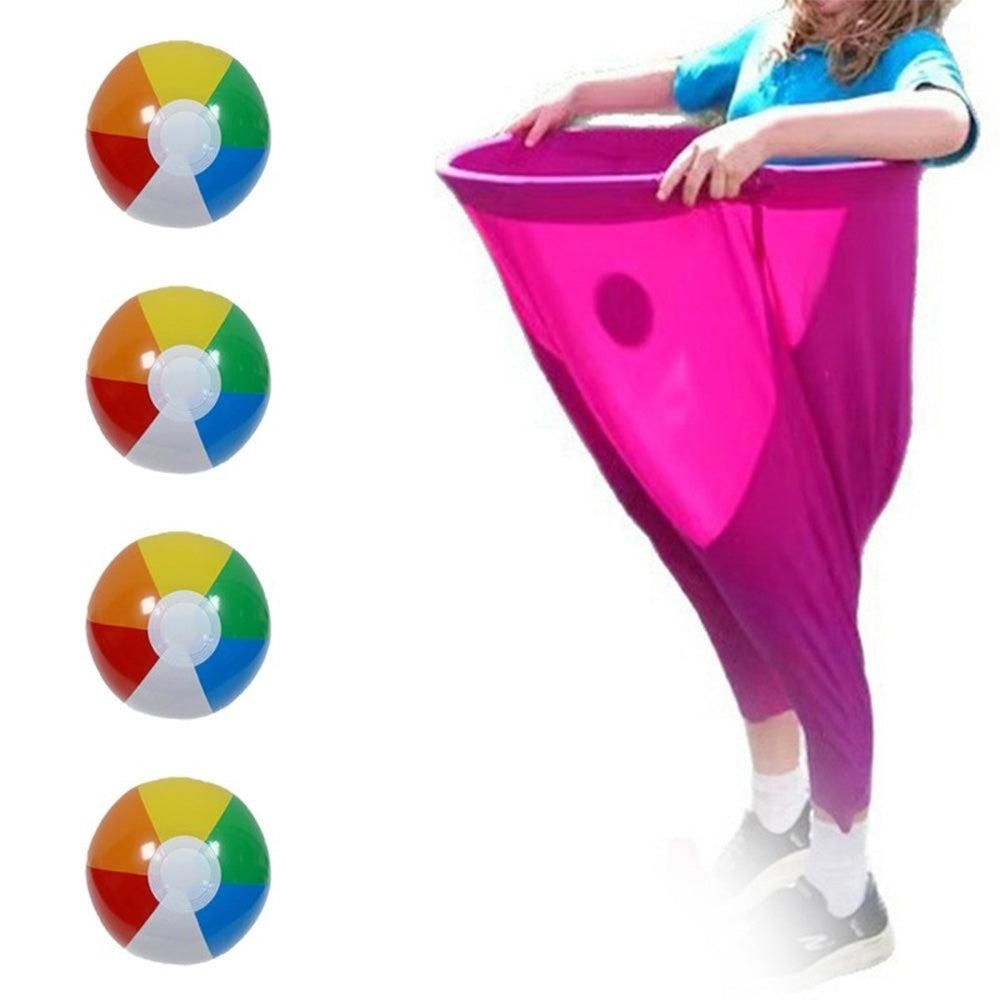 Granny Pants Yard Game Set with Giant Elastic Pants for Adult Outdoor Fun Magenta - Image 1