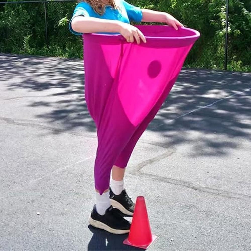 Granny Pants Yard Game Set with Giant Elastic Pants for Adult Outdoor Fun Magenta - Image 2