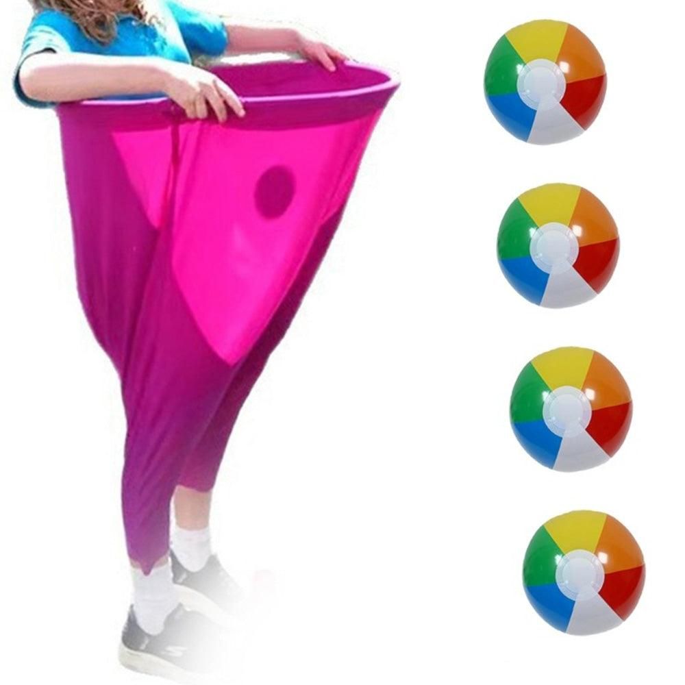 Granny Pants Yard Game Set with Giant Elastic Pants for Adult Outdoor Fun Magenta - Image 3